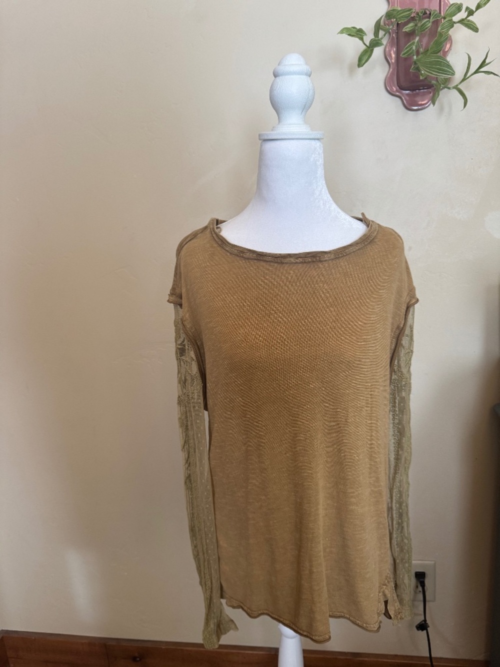 Orange weat color Free people long sleeve